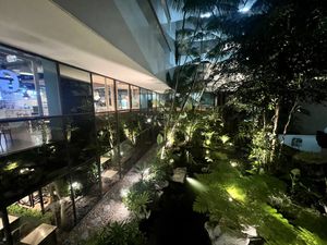 Food court overlooking a courtyard   at Sook Sathorn - Silom in Bangkok