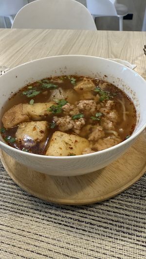 Noodle soupp  at Sook Sathorn - Silom in Bangkok