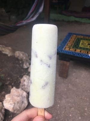 Mint choc chip ice cream at Ciao Cacao Hostel & Cafe in Flores