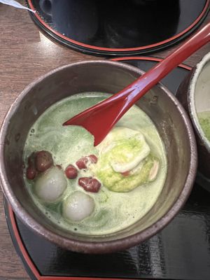 Matcha zenzai  at Kohi Kobo Coffee in Kyoto