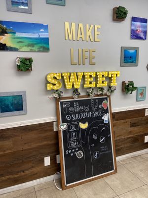 Inside at Sweet Creams in Honolulu