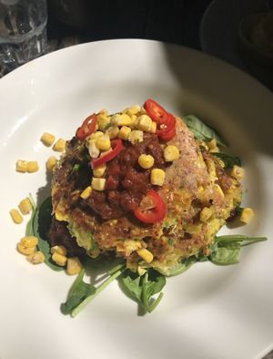 Corn fritters   at Sassafras in Paddington