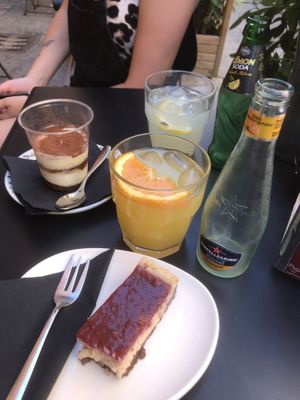 Cheesecake and tiramisu   at Zebu in Bologna