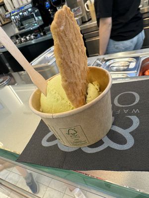 Pistache  at Otto Waffle Atelier in Bruges