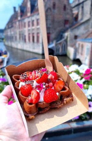 Another lovely waffle from Otto at Otto Waffle Atelier in Bruges