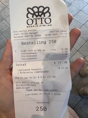   at Otto Waffle Atelier in Bruges