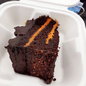 Gorgeous Chocolate and Orange Cake from Conscious Cow , Worthing - moist and delicious - from a known cake expert! at Conscious Cow in Worthing