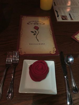 Table set-up. at Walt Disney World - Be Our Guest in Lake Buena Vista