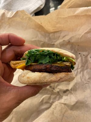 Breakfast sandwich at Sorry I've Got Plants in Toronto
