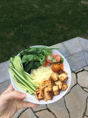 Tofu mango bowl  at Sorry I've Got Plants in Toronto