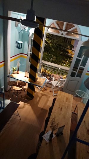 Floor 3, window seating. This is where my (vegan) wife & (vegan) I sat. at The Railway Hanoi 2 in Hanoi