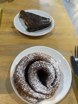 incredible cinnamon roll and chocolate tiffin  at The Quirk Space in Olney