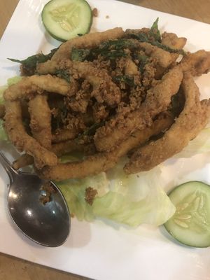 Mushroom rings  at Nature's Vegetarian Restaurant in Petaling Jaya