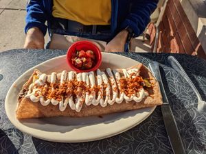 Breakfast burrito at Portia's Diner in Clintonville