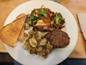 Breakfast plate at Portia's Diner in Clintonville