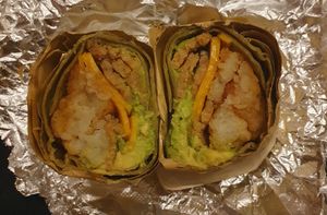 All day breakfast burrito at Om Juice Bar in New York City