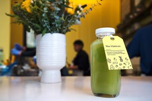 green juice at Om Juice Bar in New York City