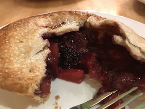 Inside the mixed berry at Peaked Pies in Whistler