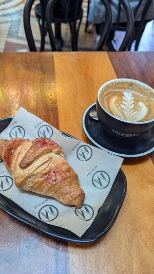 The croissant I had was hot out of the oven! at Metropole QVB in Sydney