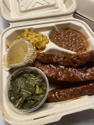 Rib combo plate, I recommend it!  at Compton Vegan in Carson