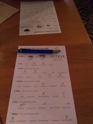 Bowl Zusammenstellung at Zeitbar in Bad Kissingen