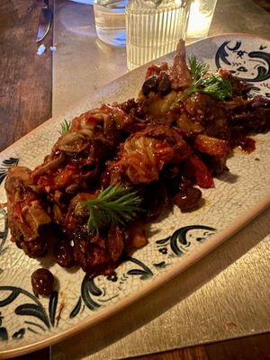 Grilled Maitake (vegan main)  at Osteria 57 in New York City