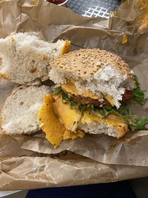 Excuse the picture. However, it was quite difficult to eat… staff was very helpful with cutlery as they could see my struggle.   at Copper Branch - Cours Charlemagne in Lyon