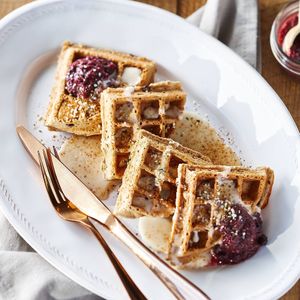 vegan waffles at Copper Branch - Cours Charlemagne in Lyon