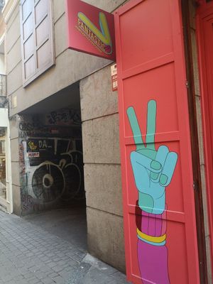 Door at Fantastic V in Madrid