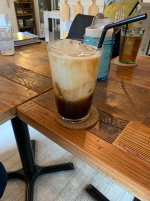 Iced almond latte at Very Veggy-SALAD WORKS- in Fujisawa