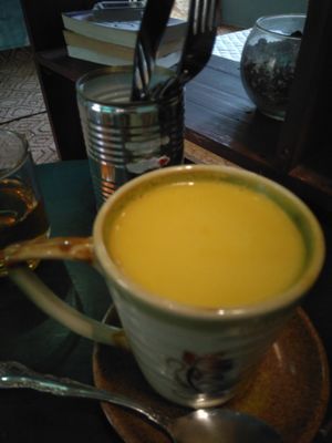 Golden milk  at Galeria in Hanoi