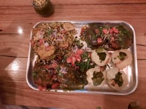 Vegan  chaat platter at Delhi Streets in Melbourne