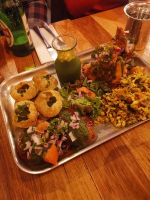 Vegan chaat platter at Delhi Streets in Melbourne