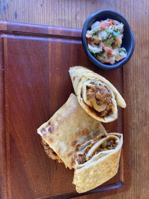 vegan breakfast burrito  at Utpala Café in Kathmandu