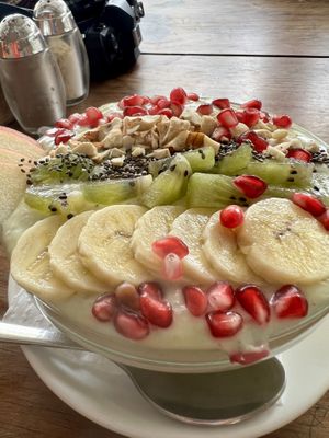 Coconut cake smoothie. Heaven   at Utpala Café in Kathmandu