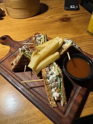 Vgn chckn mayo sanga   at Utpala Café in Kathmandu