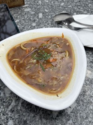 Nepali Noodle soup  at Utpala Café in Kathmandu