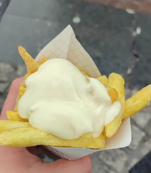 fries with vegan mayo at Vleminckx Sausmeesters in Amsterdam