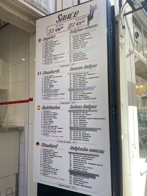 Menu 1  at Vleminckx Sausmeesters in Amsterdam