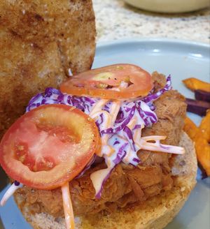 chicken burger at Burgreens - Oakwood in Jakarta