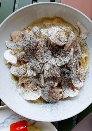 Truffle mushroom cream pasta at Food Does Matter 푸드더즈매터 in Seoul