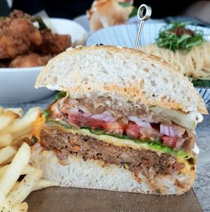 Cheese burger - inside at Food Does Matter 푸드더즈매터 in Seoul