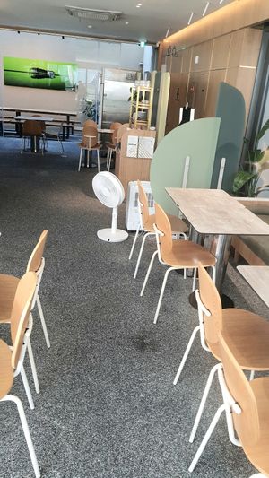 interior of location - seating at Food Does Matter 푸드더즈매터 in Seoul