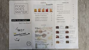 Menu page 1 at Food Does Matter 푸드더즈매터 in Seoul