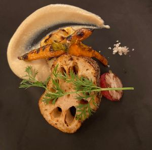 Charcoal grilled legumes   at Food Does Matter 푸드더즈매터 in Seoul