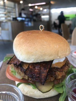 So good. Eggplants seasoned well, patty and sauce are also great!  at Food Does Matter 푸드더즈매터 in Seoul