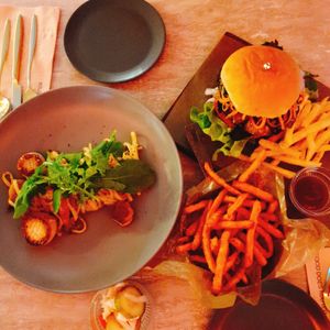 관자파스타 테리야키버거 at Food Does Matter 푸드더즈매터 in Seoul