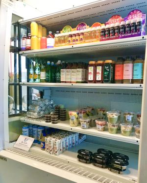 Snacks and juices at Elabrew Coffee in Santa Monica