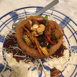 yam ring at Kam Yan Vegetarian Restaurant in Seri Kembangan