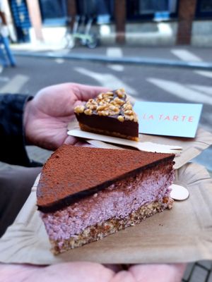Two pieces of pie at A La Tarte in The Hague
